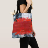 met de hand geschilderde abstracte achtergrondkuns tote bag (Dichtbij)
