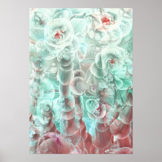 Met de hand geschilderde abstracte bloemkunst poster (Voorkant)