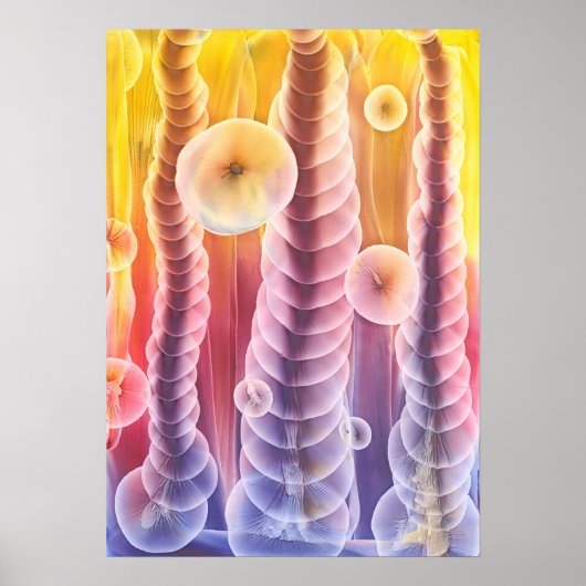 Met de hand geschilderde abstracte fantasiekunst poster (Voorkant)