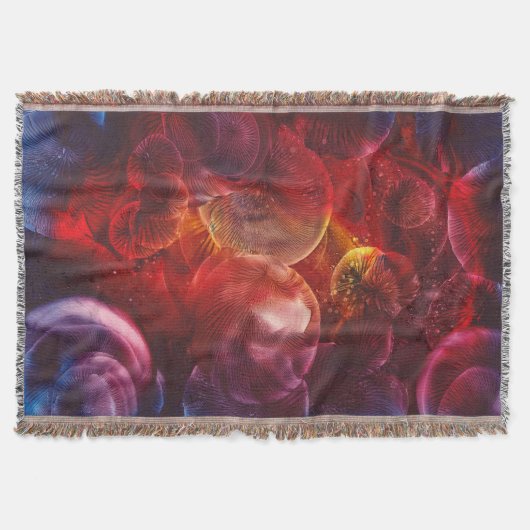 Met de hand geschilderde abstracte fantasieschilde deken (Voorkant)