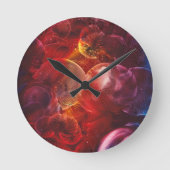 Met de hand geschilderde abstracte fantasieschilde ronde klok (Voorkant)