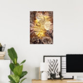 Met de hand geschilderde abstracte gloed in aardet poster (Thuiskantoor)