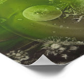 Met de hand geschilderde abstracte kunst geel en g poster (Hoek)
