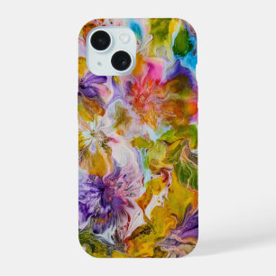 Met de Hand Geschilderde Abstracte Kunst iPhone 15 Case