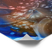 Met de hand geschilderde abstracte kunst - kosmisc poster (Hoek)