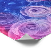 Met de hand geschilderde abstracte kunst roze en b poster (Hoek)