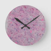 Met de hand geschilderde abstracte wandklok (Voorkant)