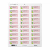 Met de hand geschilderde ananas blos roze retourad etiket (Full Sheet)