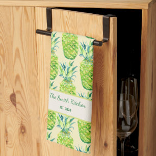 Met de Hand Geschilderde Ananas Persoonlijke Roomb Theedoek