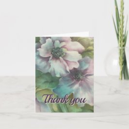 Met de hand geschilderde Anemonen “Dank je wel” ka Bedankkaart