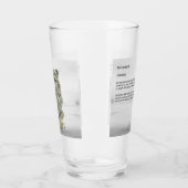 Met de hand geschilderde bedreigde sneeuwluipaard glas (Links)