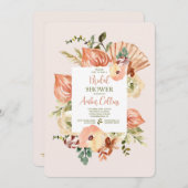 Met de hand geschilderde bloemen kaart (Voorkant / Achterkant)