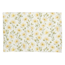 Met de hand geschilderde bloemenkussenhoes