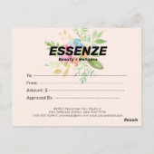 met de hand geschilderde bloemkool briefkaart (Achterkant)