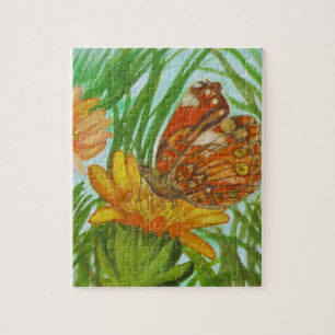 Met de hand geschilderde bloemkunst, zachte natuur legpuzzel