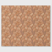 Met de hand geschilderde Boho terracotta wilde blo Cadeaupapier (Vlak)