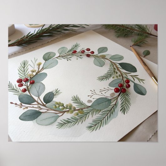 Met de hand geschilderde botanische afbeelding poster (Voorkant)