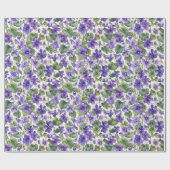 Met de hand geschilderde delicate violette botanic cadeaupapier (Vlak)