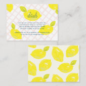 Met de hand geschilderde details met citroen en ro informatiekaartje (Voorkant / Achterkant)