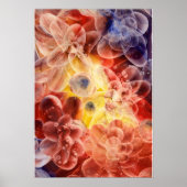 Met de hand geschilderde Gouache Bloemige Abstract Poster (Voorkant)
