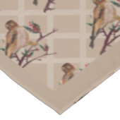 Met de hand geschilderde gouden kerstavond vogelvo tafelkleed (Gekanteld)