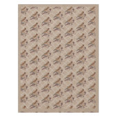 Met de hand geschilderde gouden kerstavond vogelvo tafelkleed (Voorkant)