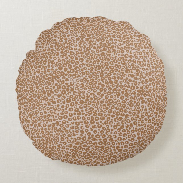Met de hand geschilderde huid rond kussen (Voorkant)