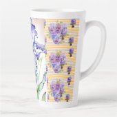 Met de hand geschilderde Iris Irissen Bloem Bloeme Latte Mok (Rechts)