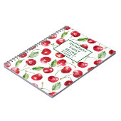 Met de hand geschilderde kersen Persoonlijk recept Notitieboek (Linkerzijde)