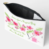 Met de hand geschilderde Kersenbloesem Borduurwerk Etui (Open)