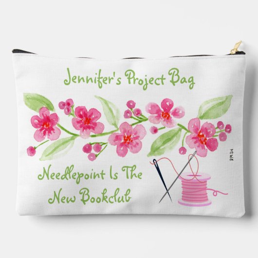 Met de hand geschilderde Kersenbloesem Borduurwerk Etui (Achterkant)