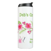 Met de hand geschilderde Kersenbloesem Oma Naaldwe Thermosbeker (Gedraaid links)