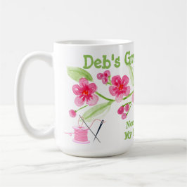 Met de hand geschilderde Kersenbloesems Oma Naaldw Koffiemok
