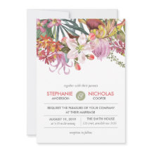 Met de hand geschilderde kleur exotische bloembrui