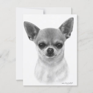 Met de hand geschilderde kunstwerk Chihuahuarand p Briefkaart