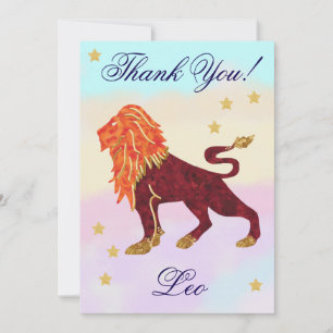Met de hand geschilderde Leo-verjaardag bedankt