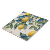 Met de hand geschilderde look lemon tegel - bruids tegeltje (Zijkant)