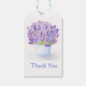 Met de hand geschilderde losse waterverf lavendel  cadeaulabel (Voorkant)