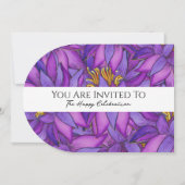 Met de hand geschilderde lotusbloem kaart (Achterkant)