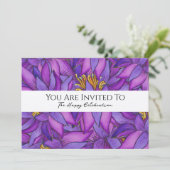 Met de hand geschilderde lotusbloem kaart (Staand voorkant)