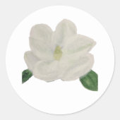 Met de hand geschilderde Magnolia Magnolia's  Ronde Sticker (Voorkant)