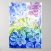 Met de hand geschilderde pastel bloem abstract in poster (Voorkant)