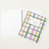Met de Hand Geschilderde Pastelkleurige Plaid Plan Planner (Display)