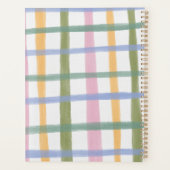 Met de Hand Geschilderde Pastelkleurige Plaid Plan Planner (Achterkant)