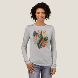 Met de Hand Geschilderde Plant T-shirt – Geometris