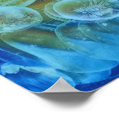 Met de hand geschilderde regenboog abstracte kunst poster (Hoek)