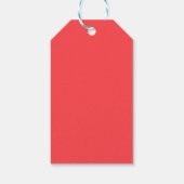 Met de hand geschilderde rode groene kerstkrans ve cadeaulabel (Achterkant)