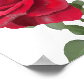 Met de hand geschilderde rode roos poster (Hoek)