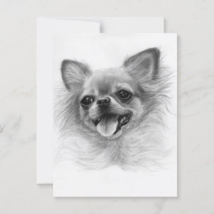 Met de hand geschilderde schoonheid-Chihuahua-kuns Briefkaart