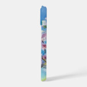 Met de hand geschilderde trendy waterverf kersenbl iPhone 15 case (Linkerkant)